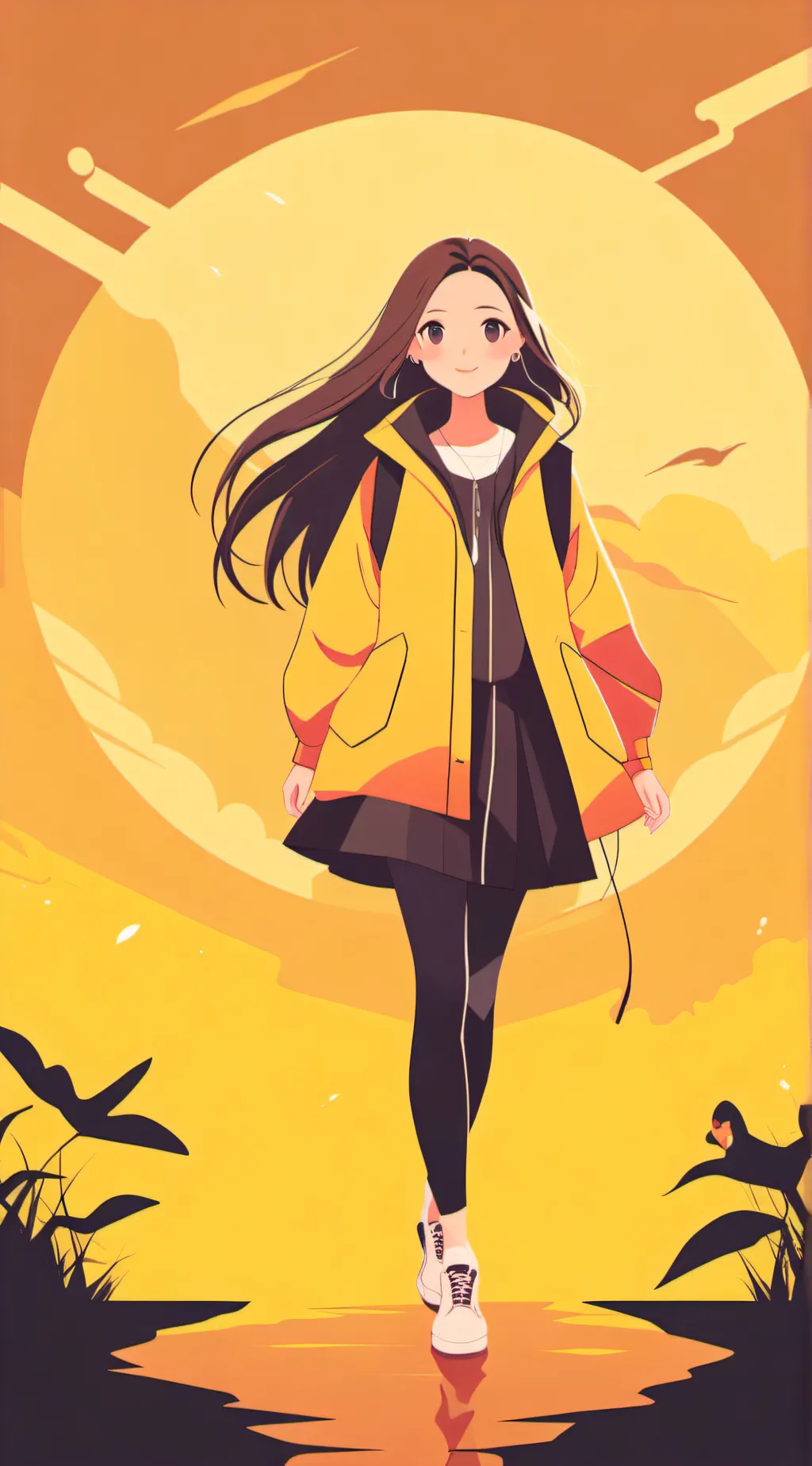 ai character: happy background