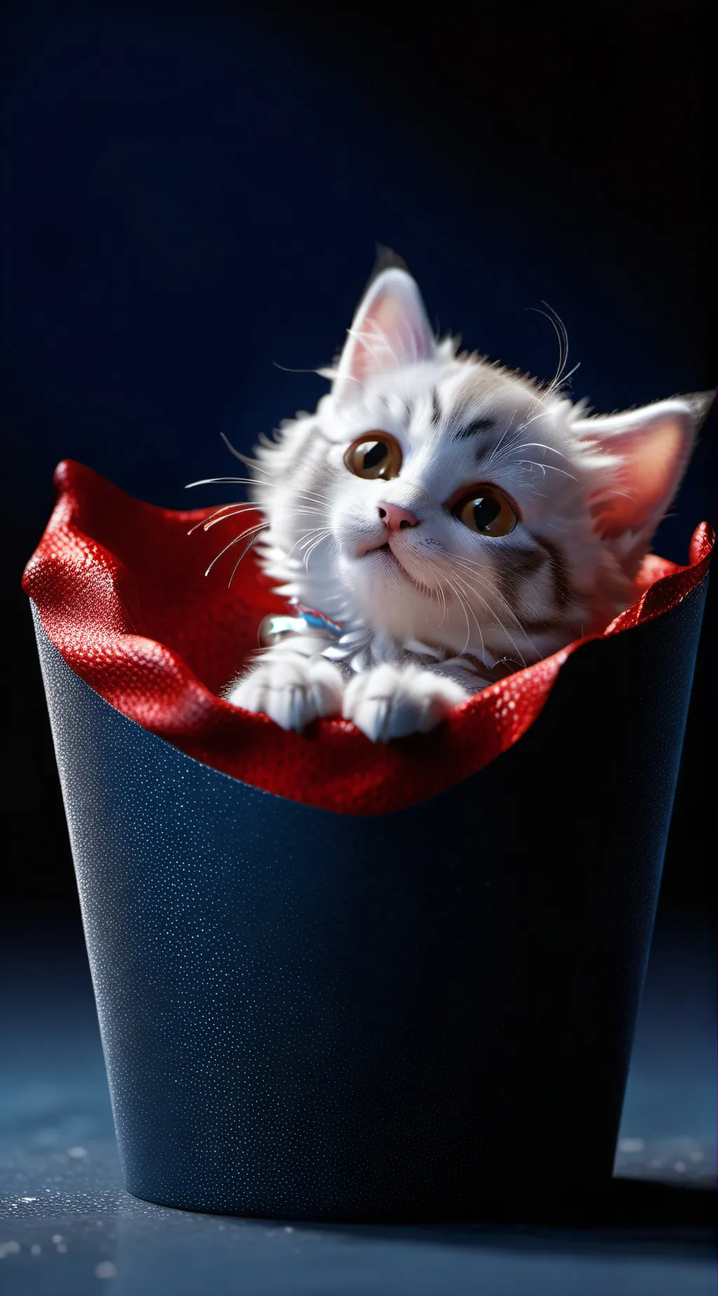 ai character: cone kitten background