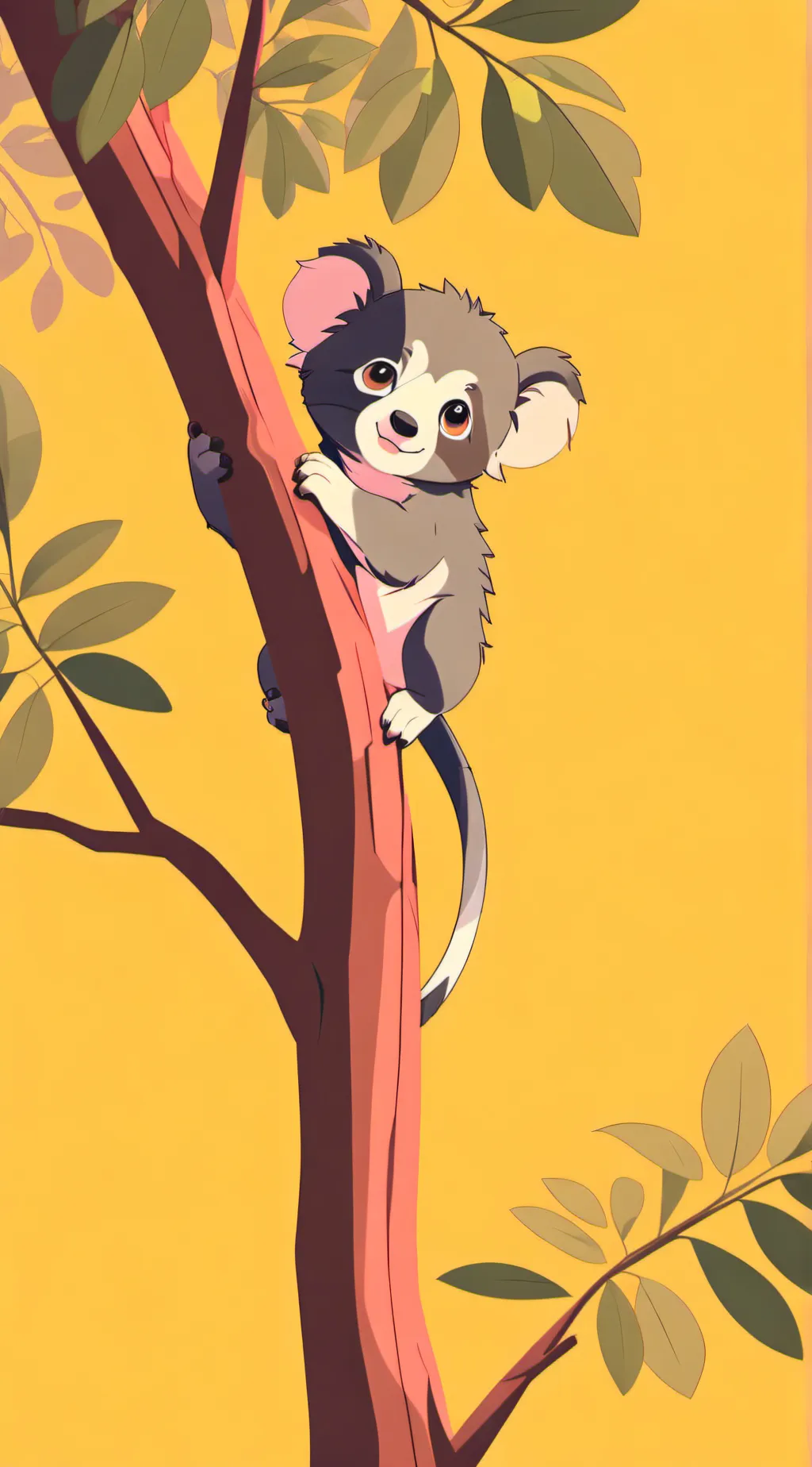 ai character: abc   the 🐨  background