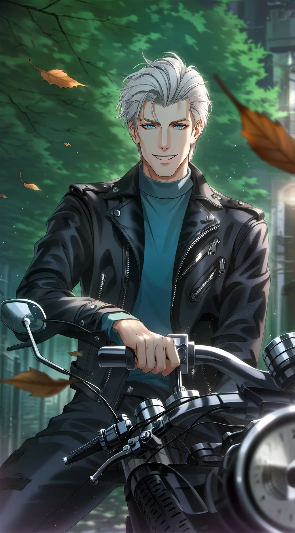 ai character: Leon Lightwood  background