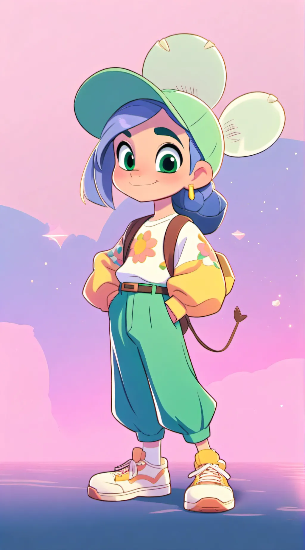 ai character: My yt  ocs n frein background