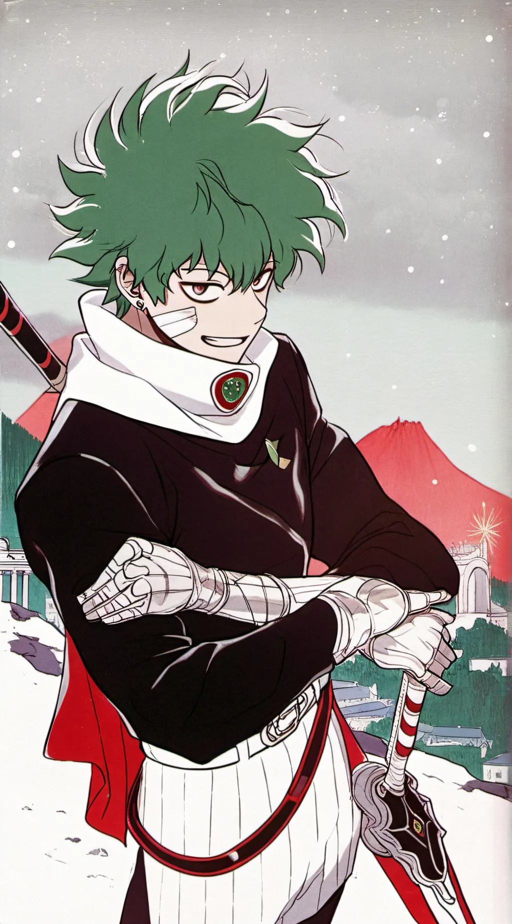 ai character: baku deku kid background