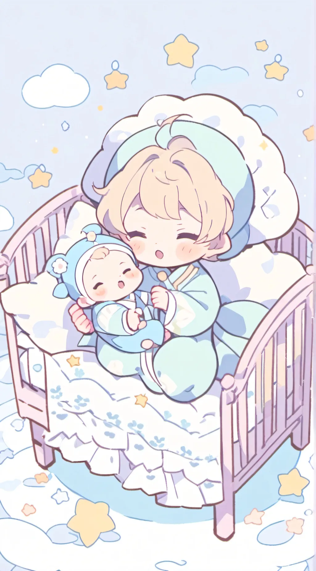 ai character: newborns background