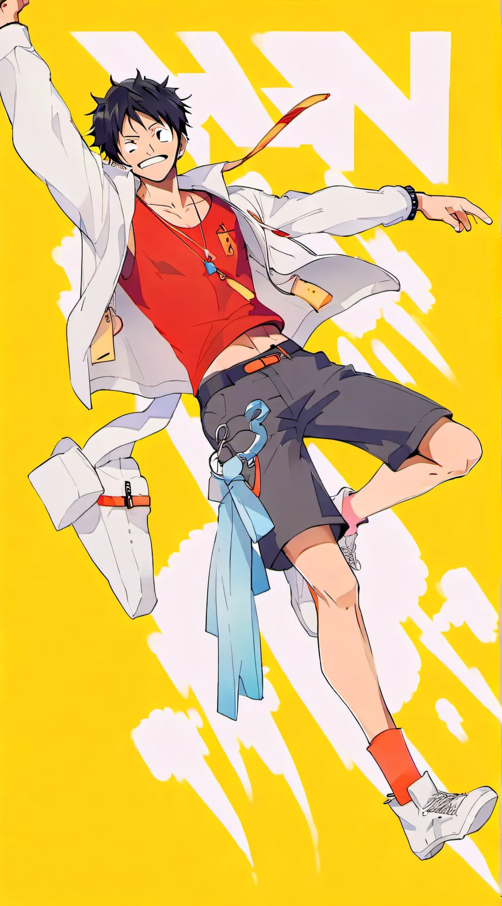 ai character: One piece  background