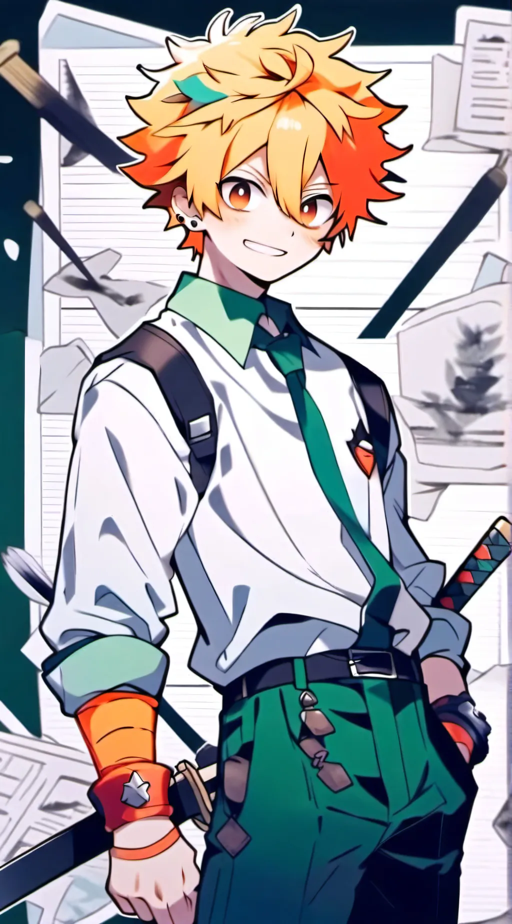 ai character: Bakugo background