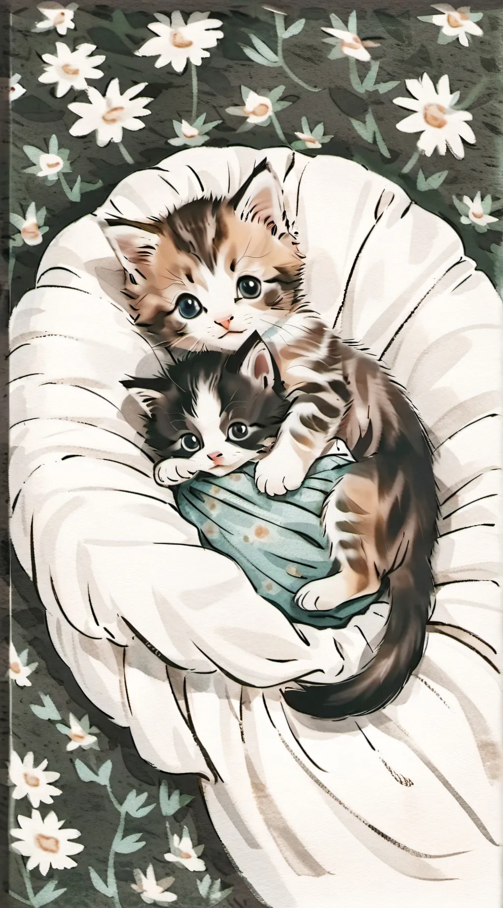 ai character: Newborn kittens background