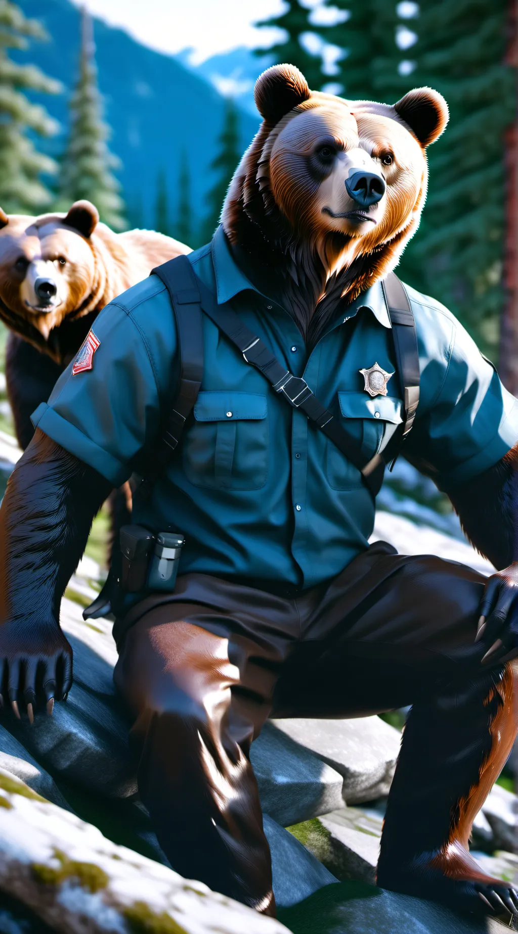 ai character: gay bear background