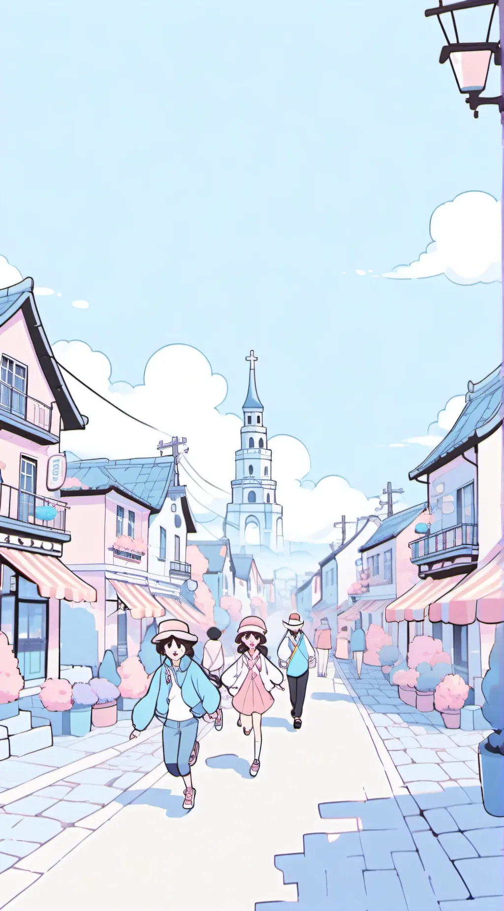 ai character: Fun town background