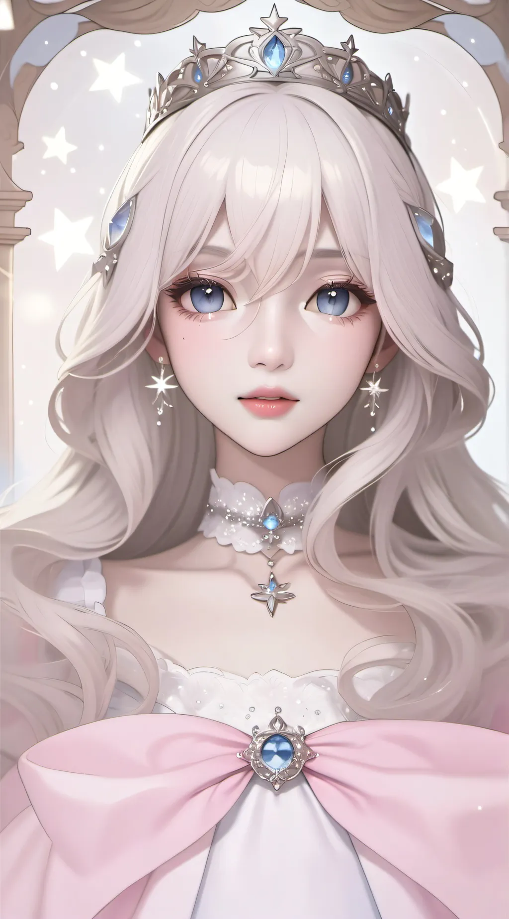 ai character: crystal background