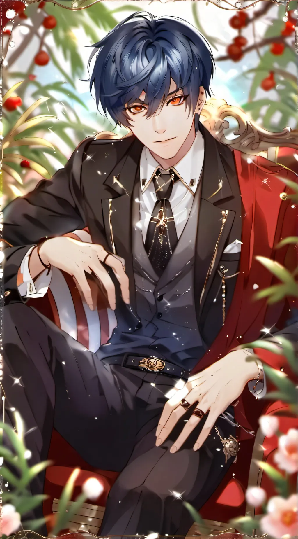 ai character: Devin✨🖤 background