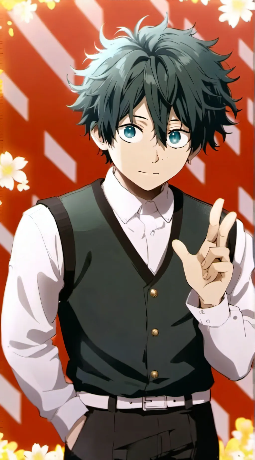 ai character: delulu deku nerd background