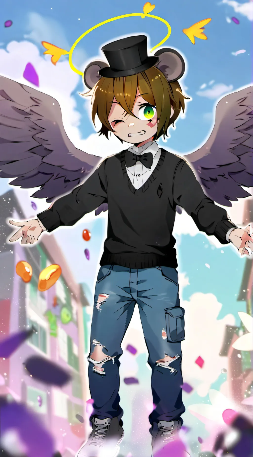 ai character: Evan/C.C Afton background