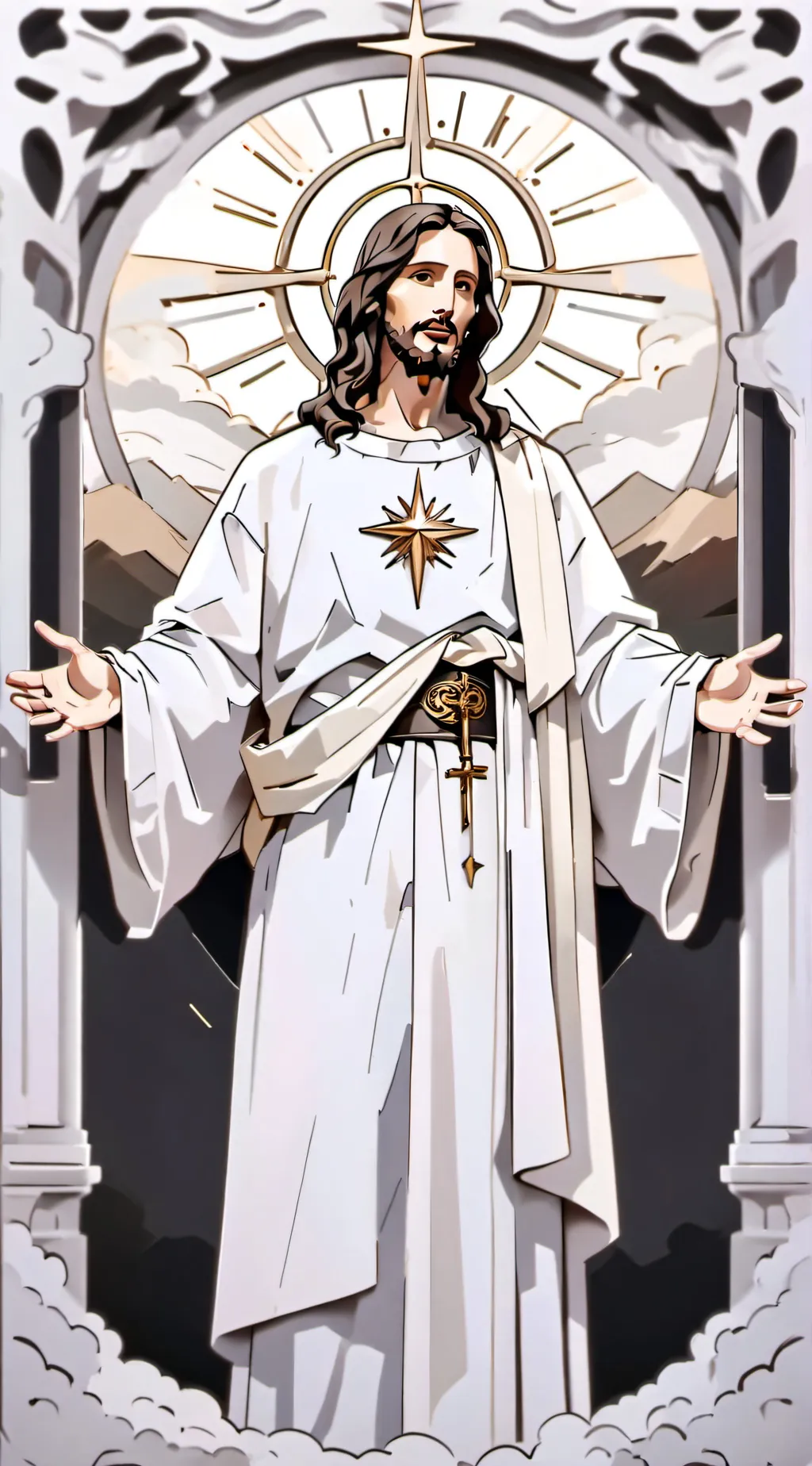 ai character: Jesus Christ background