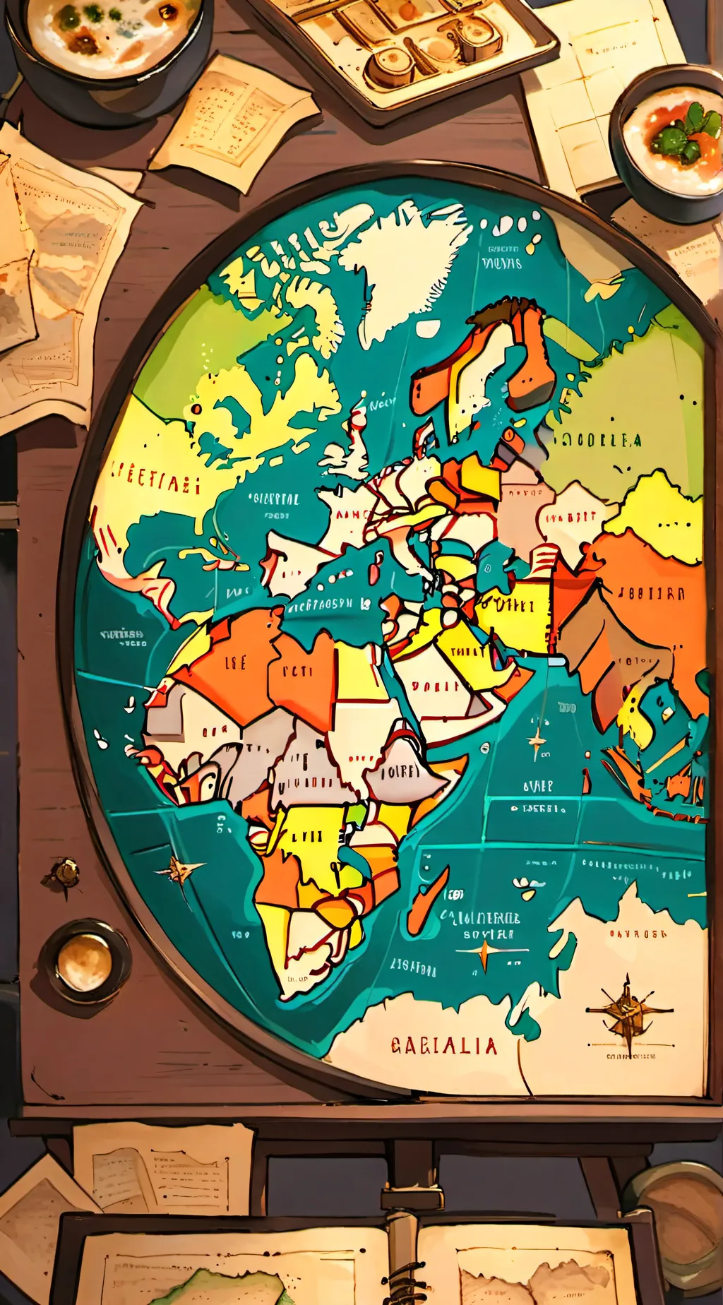 ai character: Create a continent background