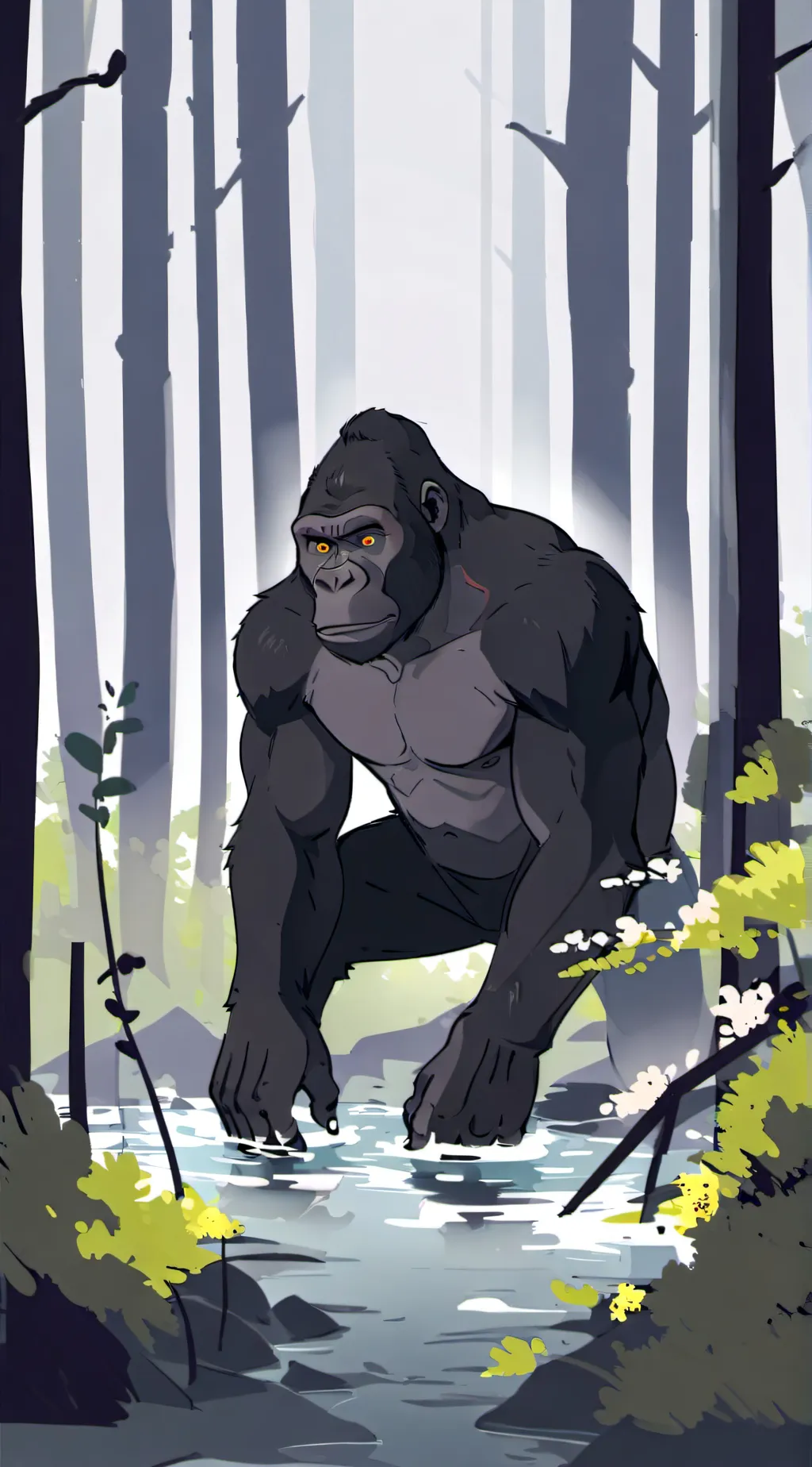ai character: harambe background
