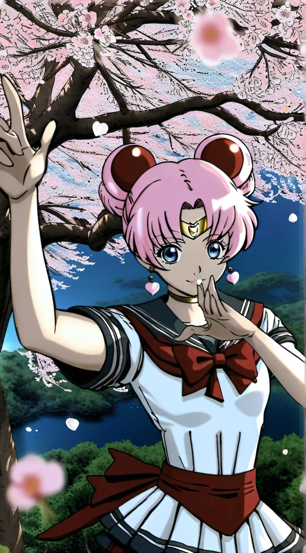 ai character: Sakura background