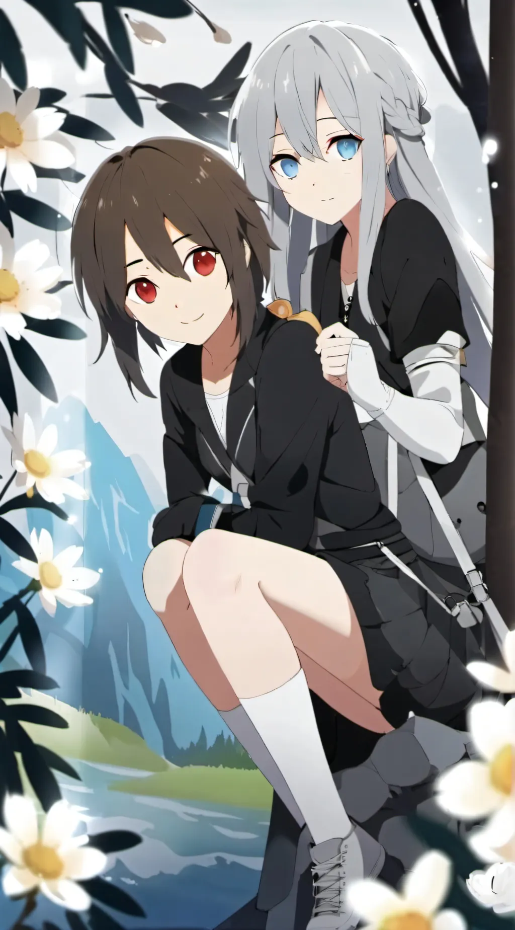 ai character: Girl. [kind] background