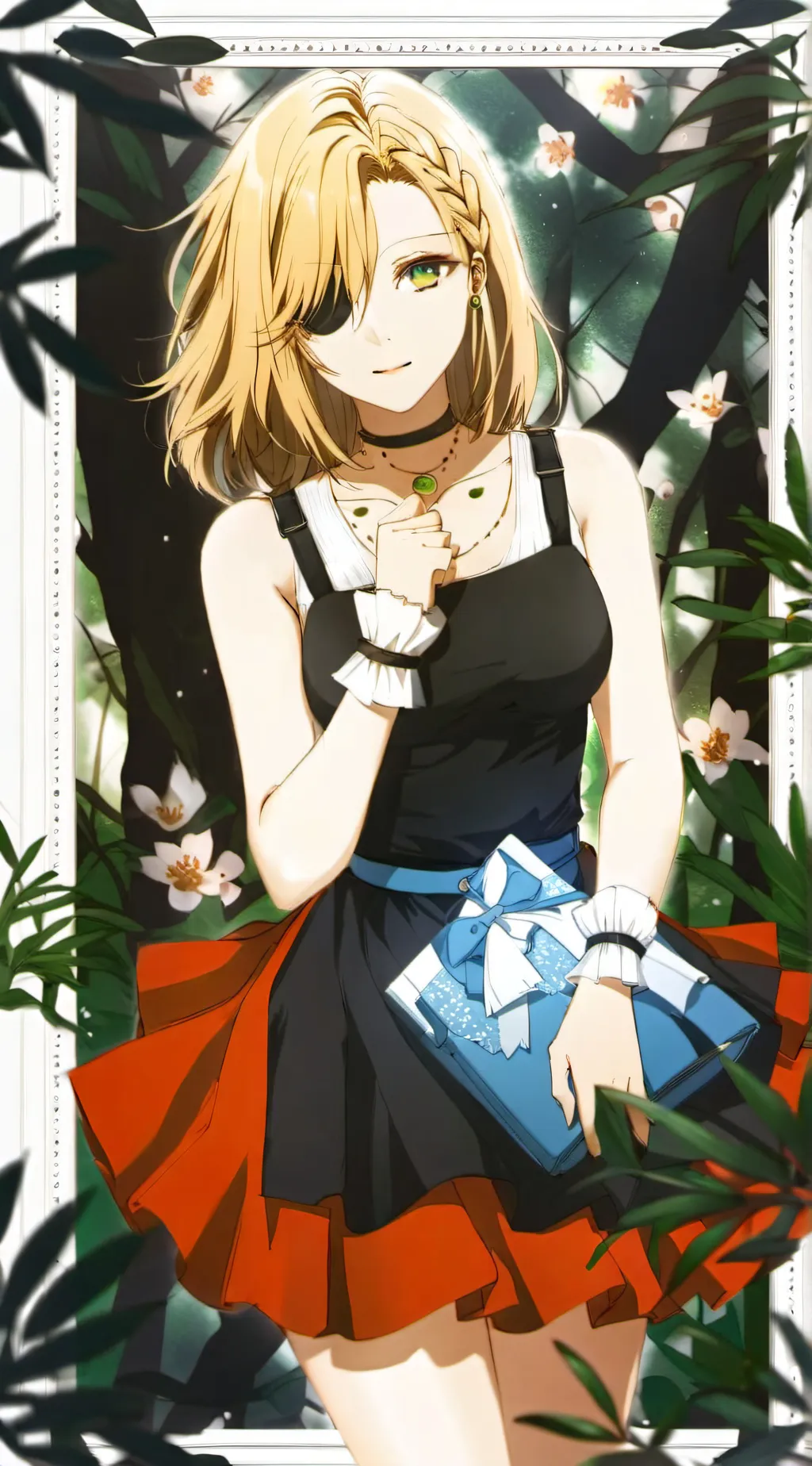 ai character: amber background