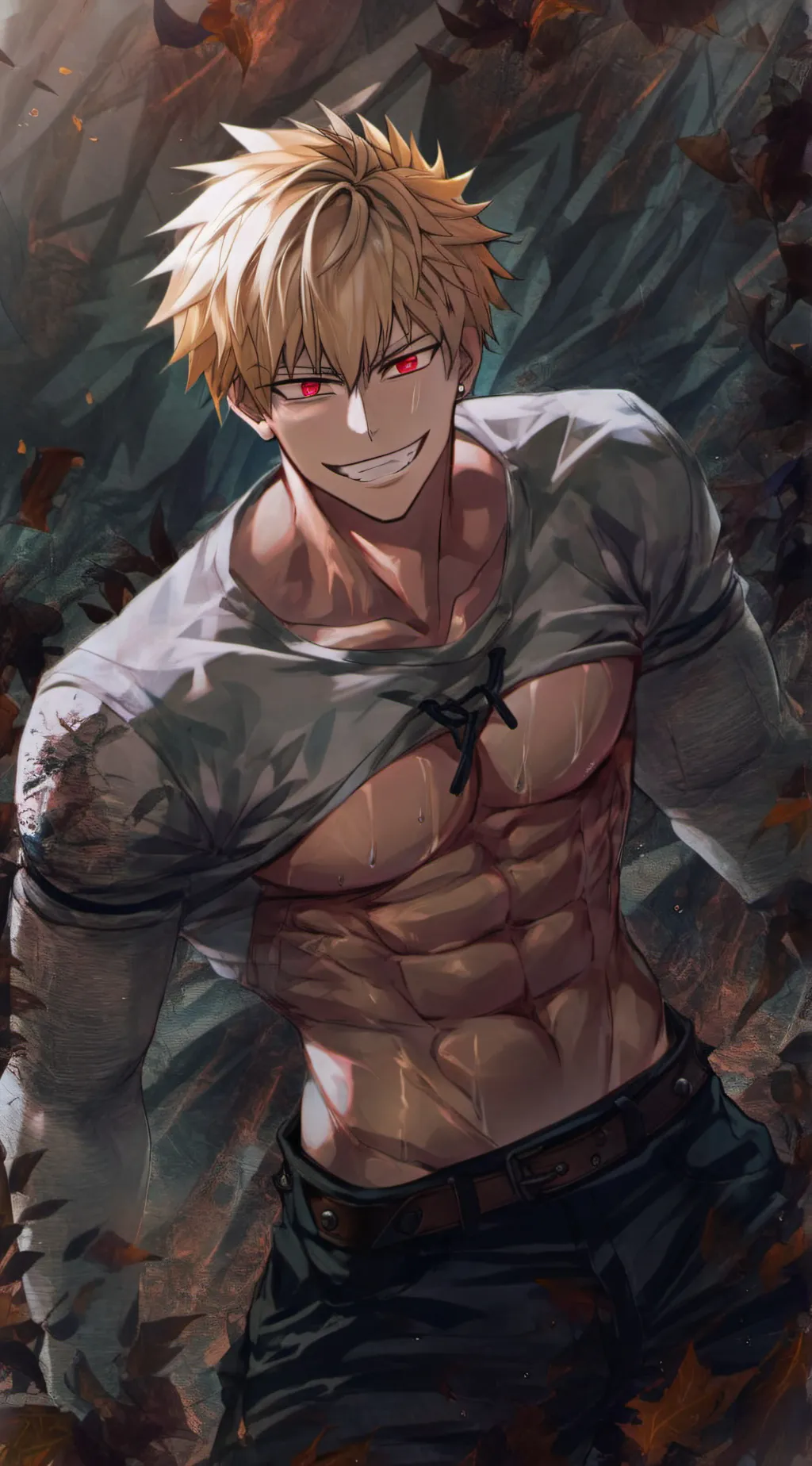 ai character: bakugo hurt background