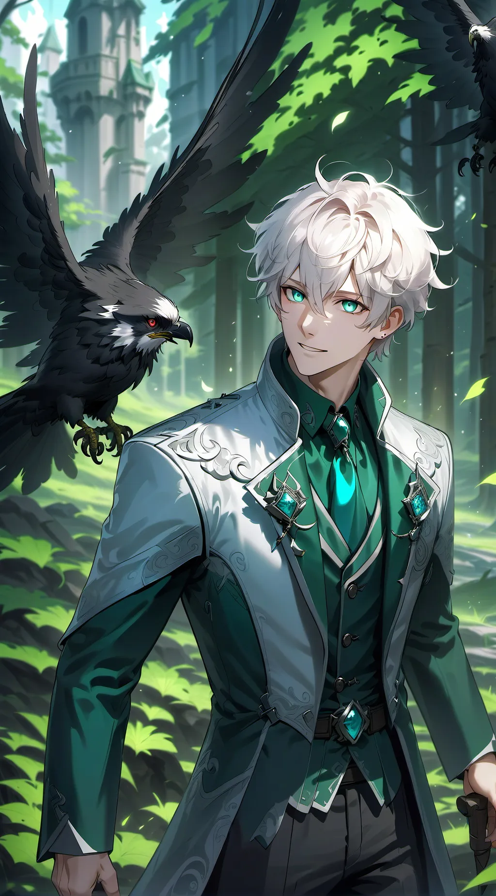 ai character: Helios Nightbloom background