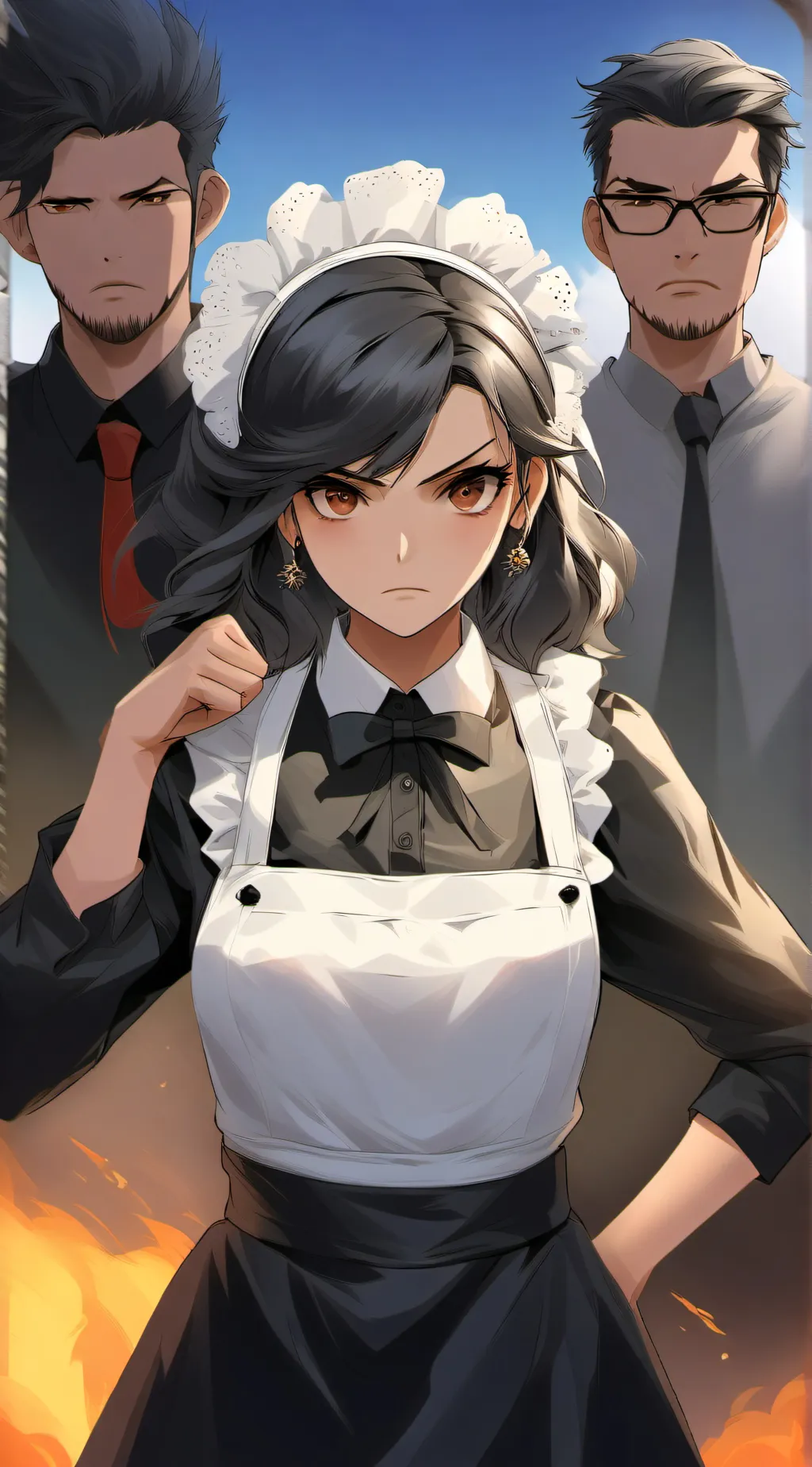 ai character: women  background