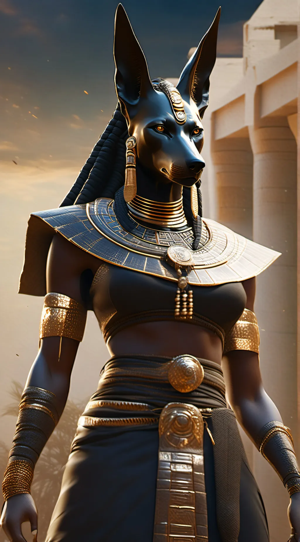 ai character: Nephthys-Anubis background