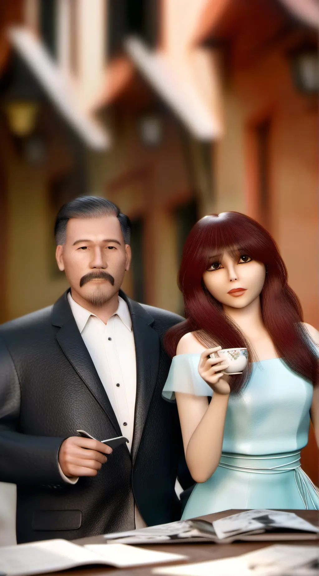 ai character: mom and dad background