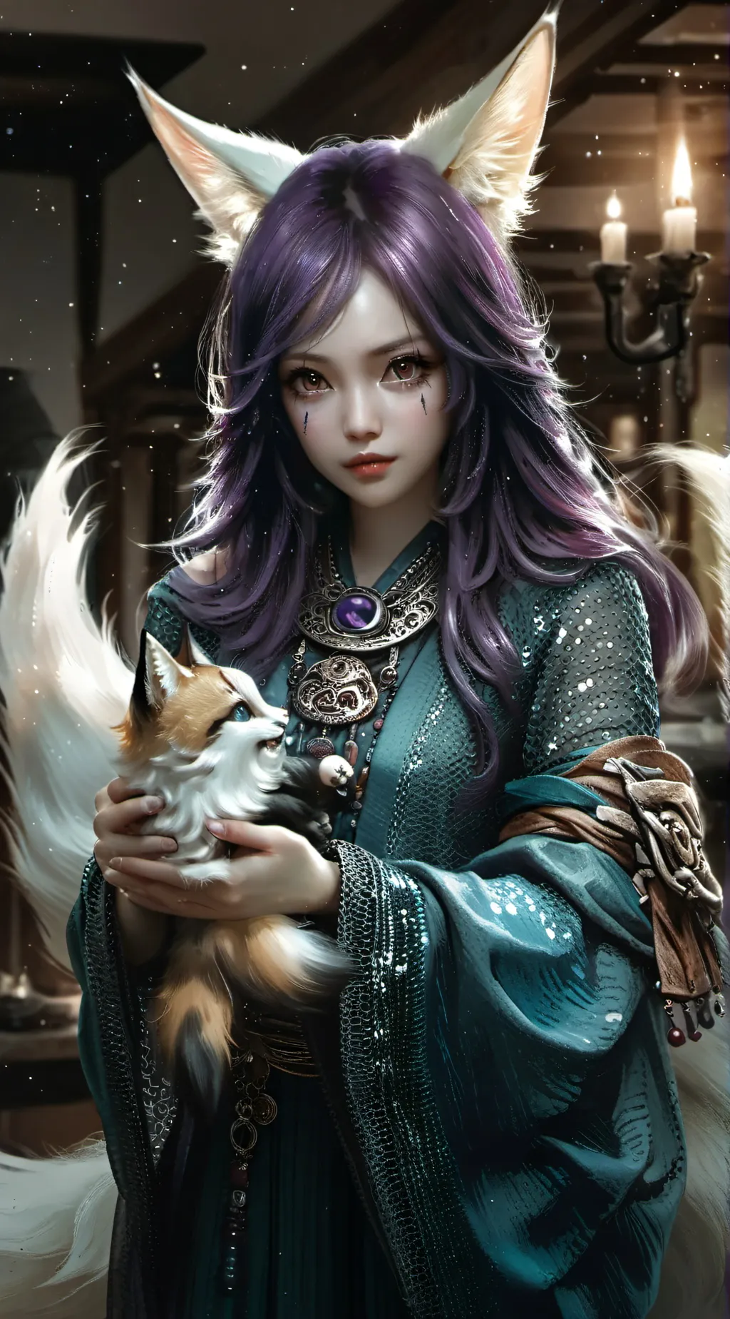 ai character: Purple Belly Furry background