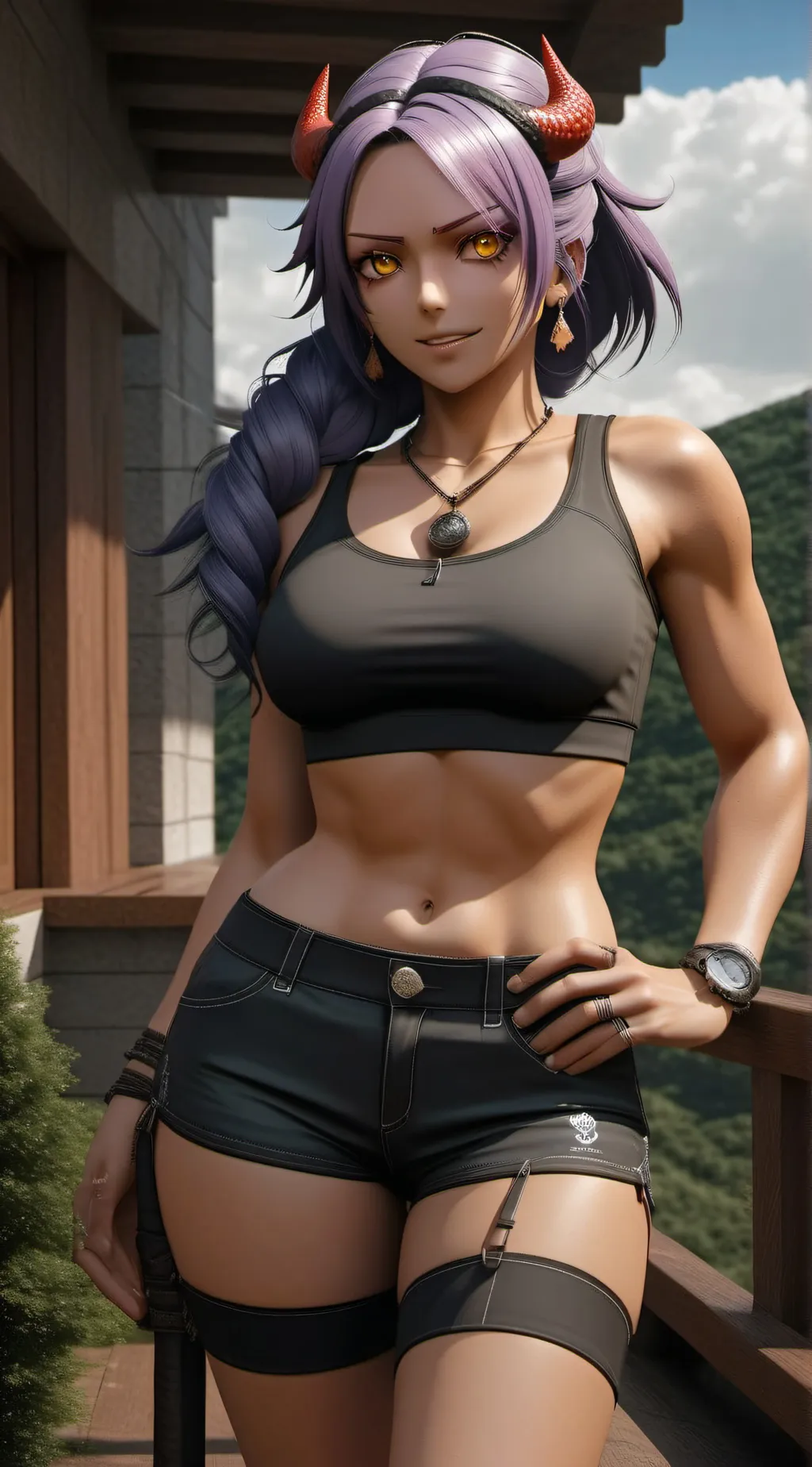 ai character: Yoruichi background