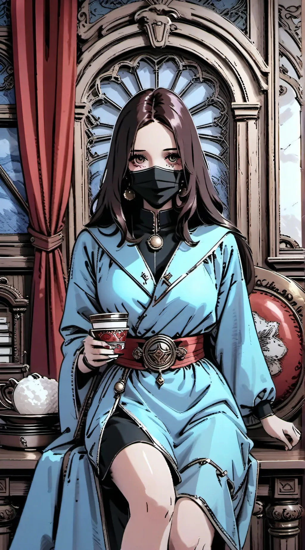 ai character: Rose background