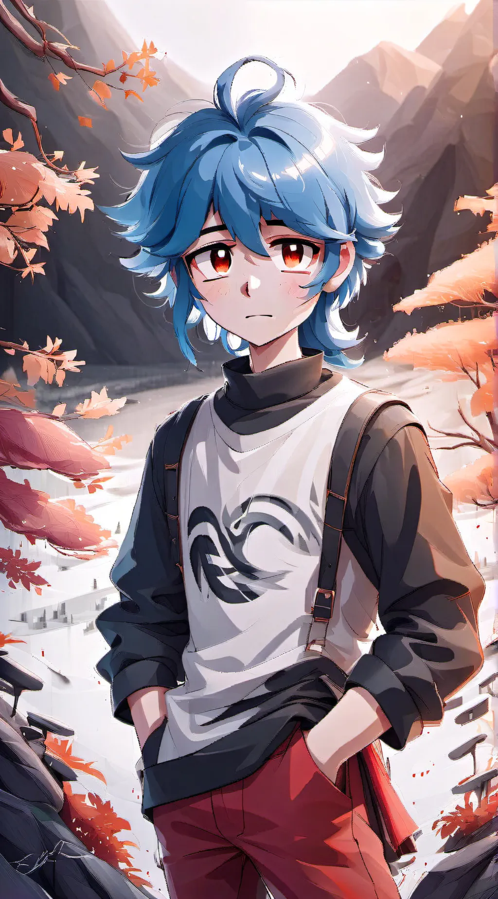 ai character: Sally face  background