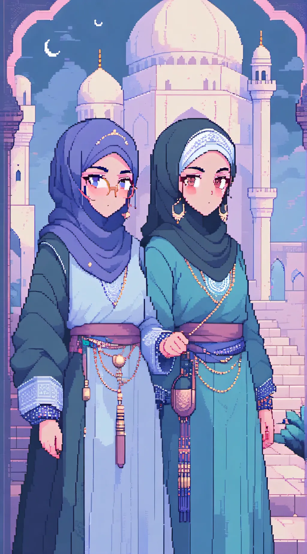 ai character: sisters fighting background