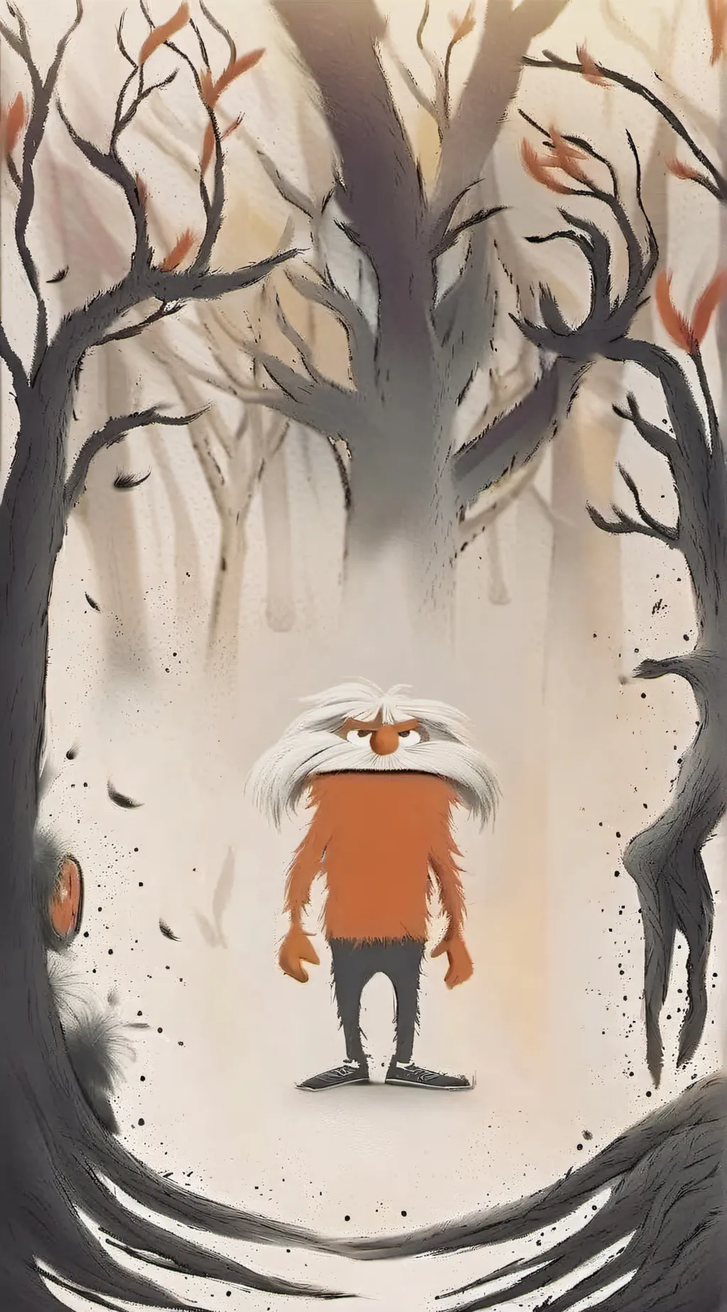ai character: LORAX IS COMING  background