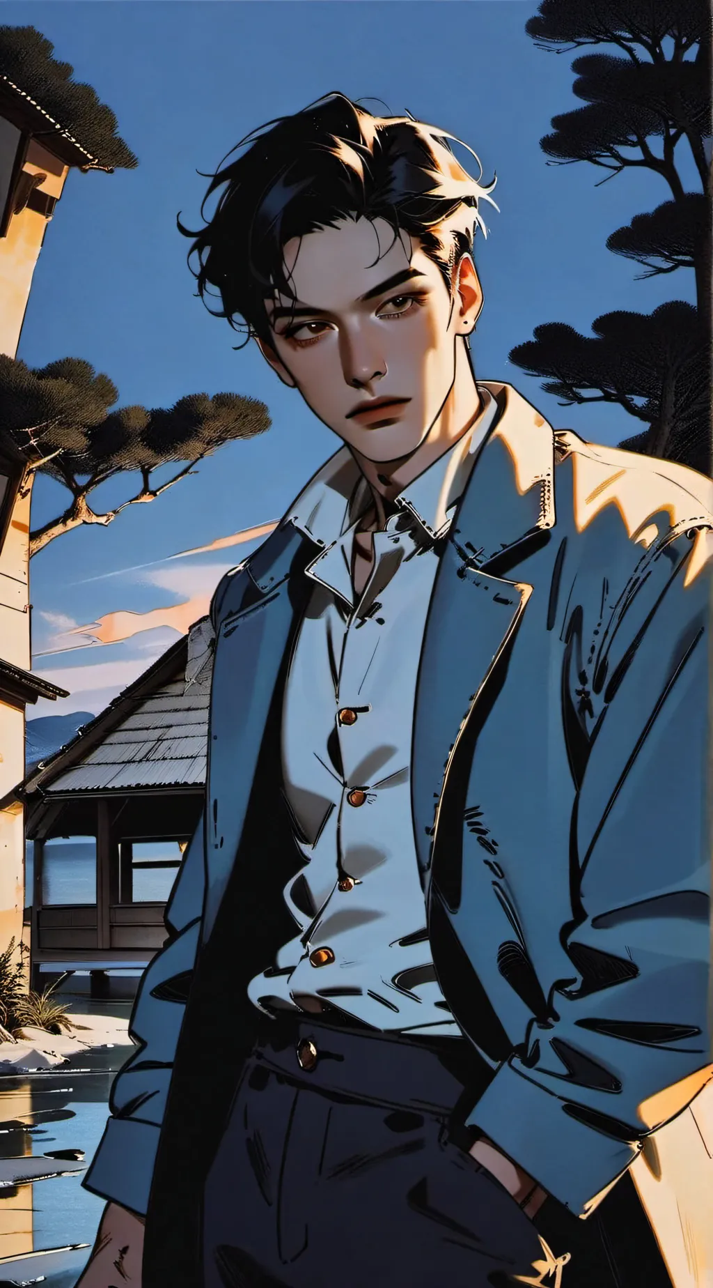 ai character: male best friend  background