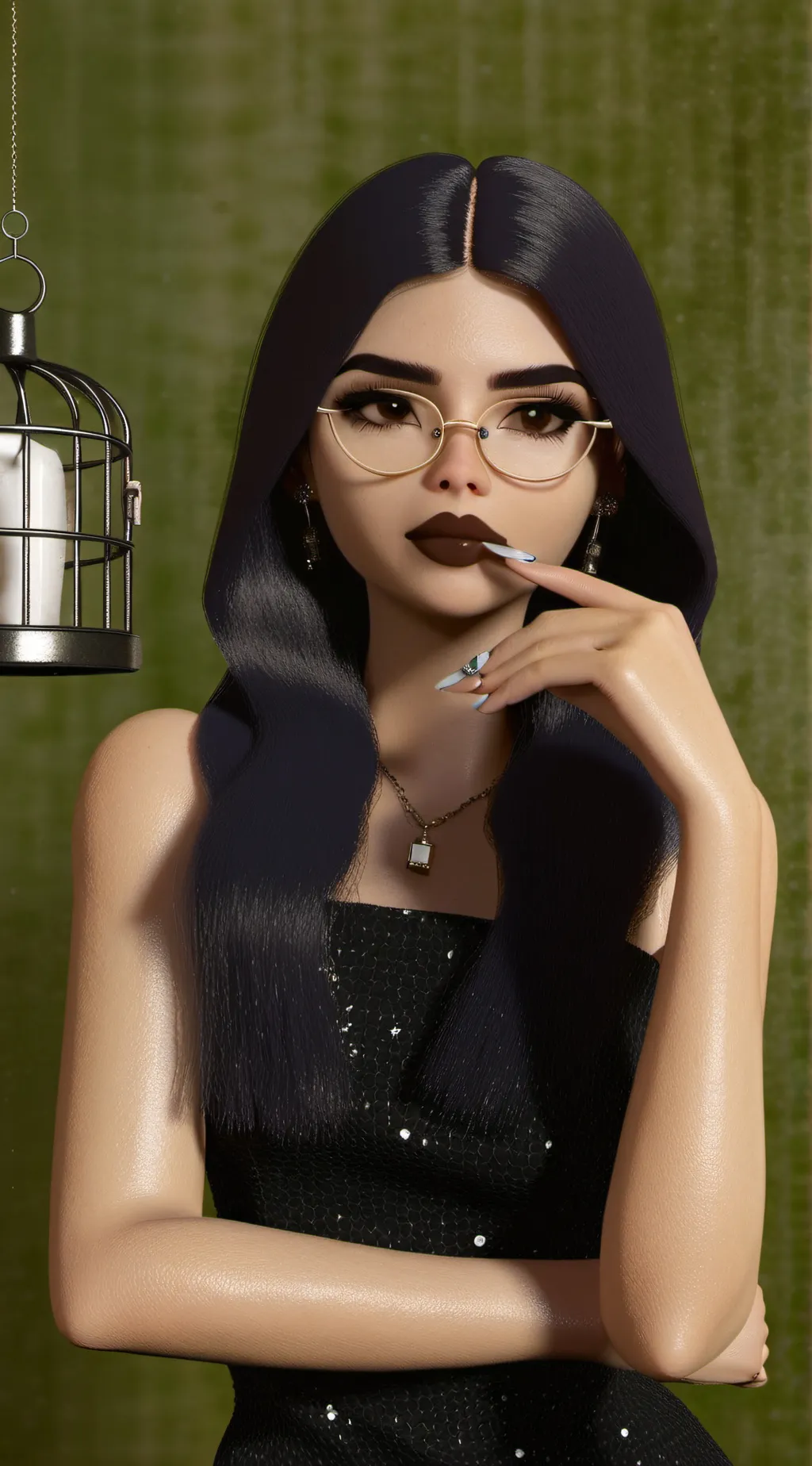 ai character: lina🖤 background