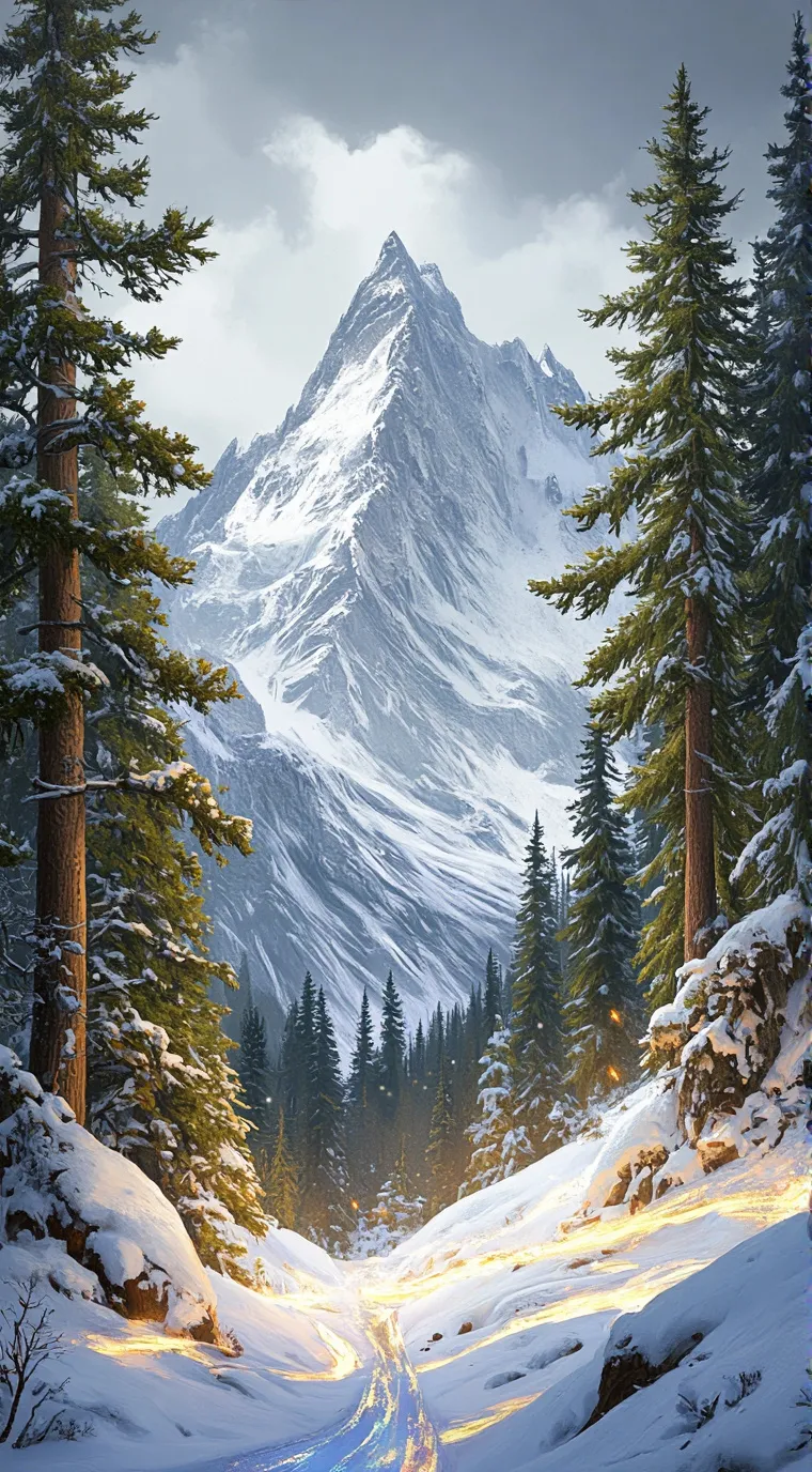 ai character: Snowy Land background