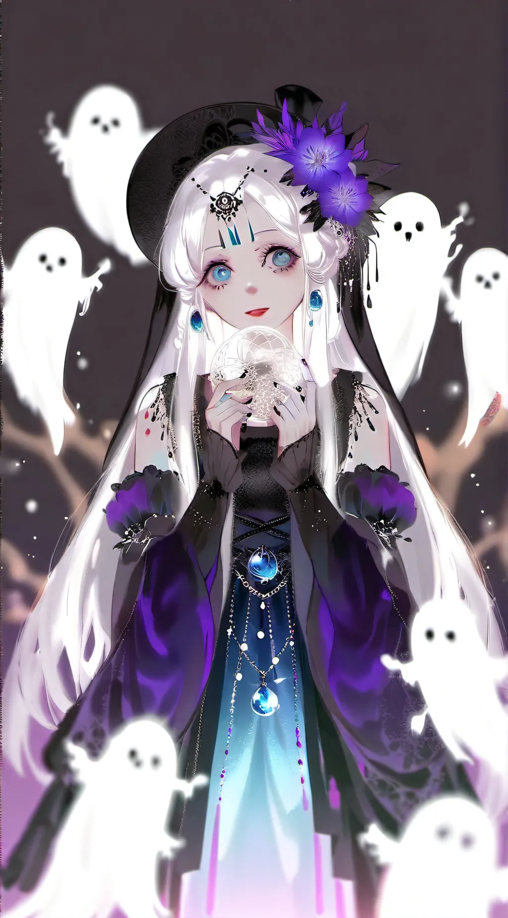 ai character: ghost background