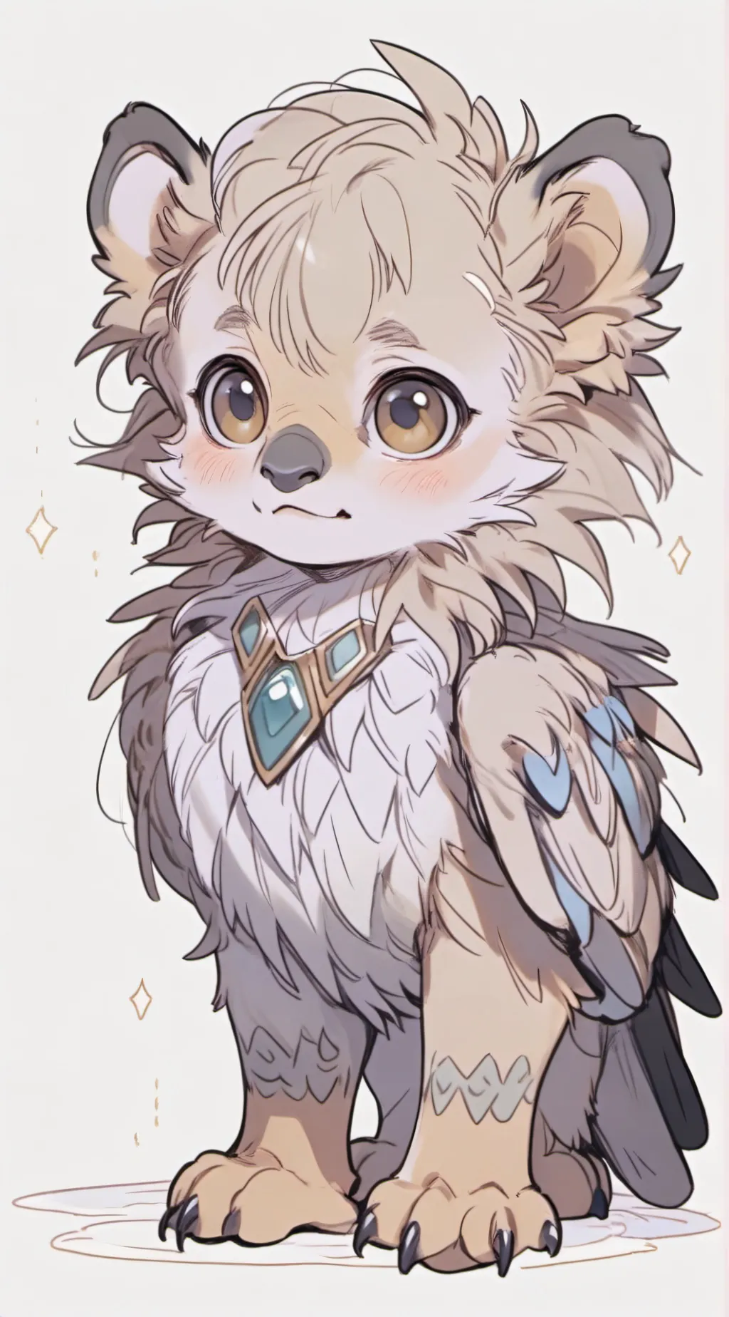 ai character: baby griffin background