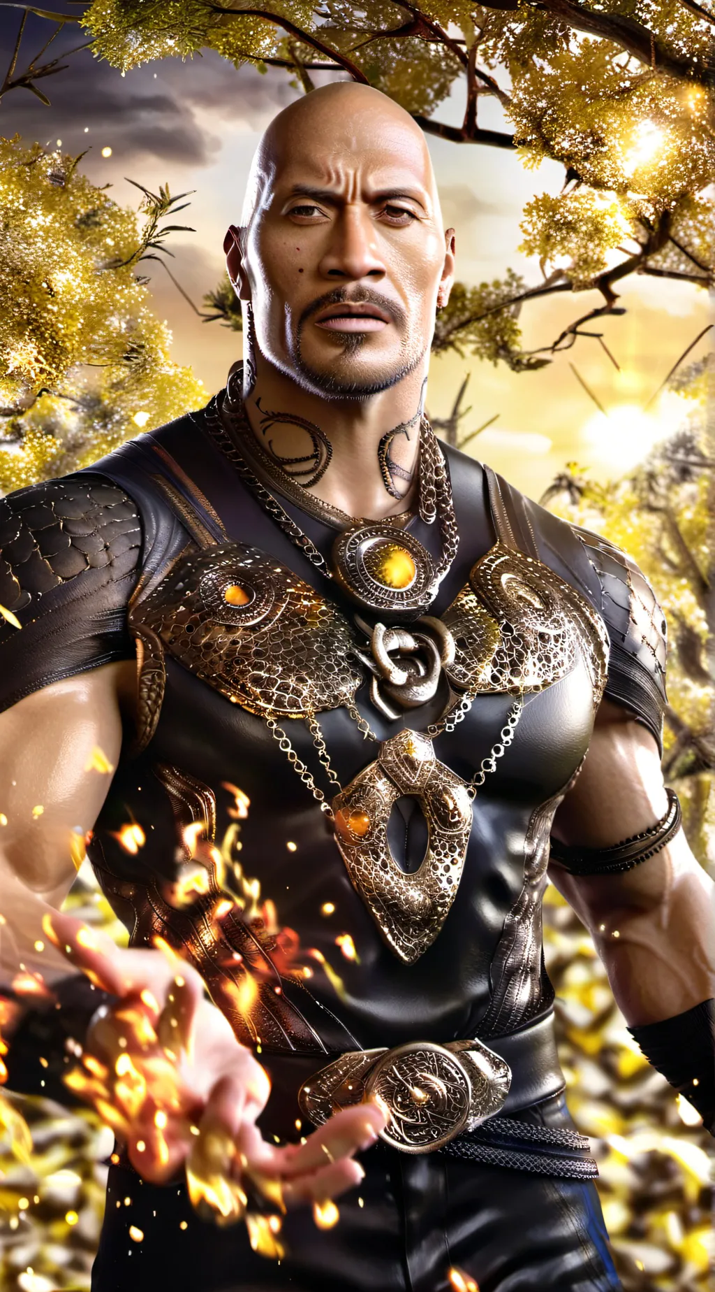 ai character: the rock background