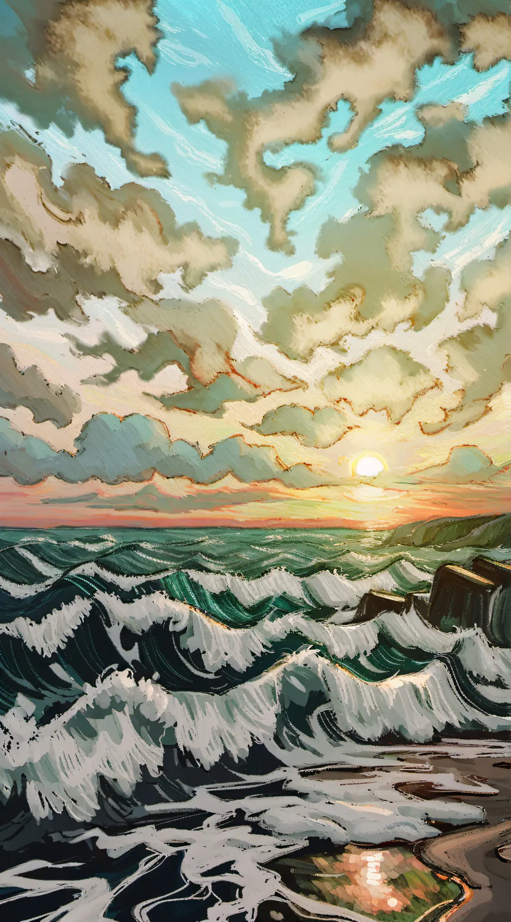 ai character: MHA beach! background