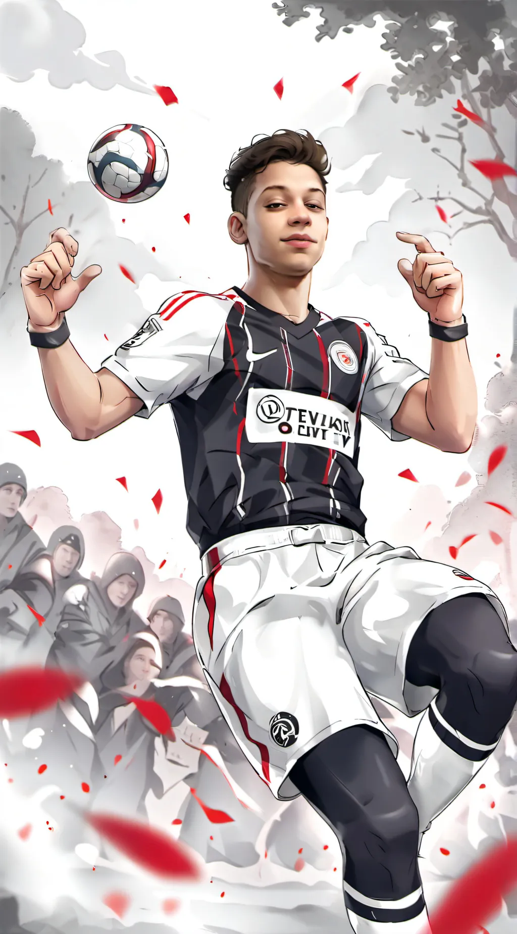 ai character: Grey background