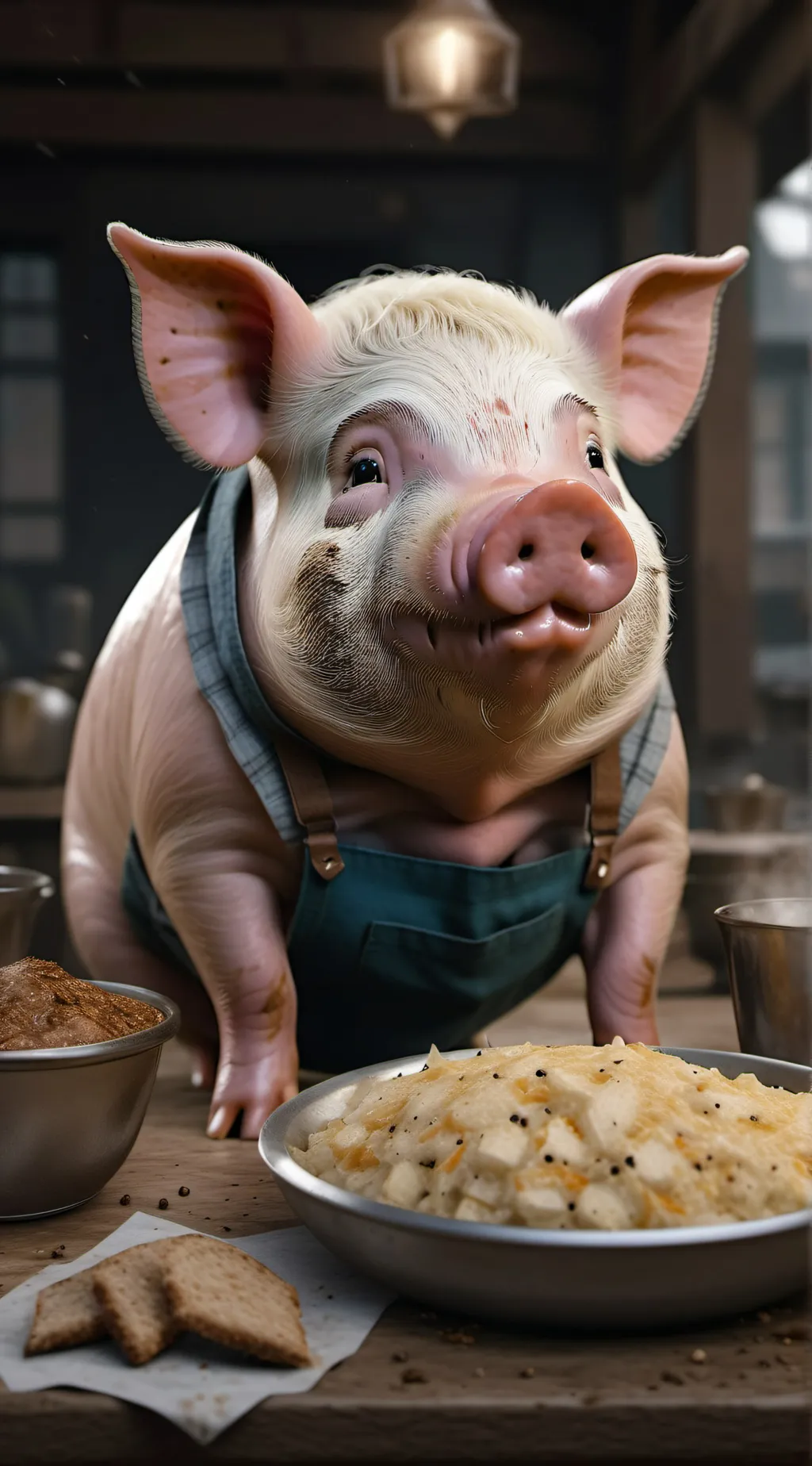 ai character: GOFY AH PIG background