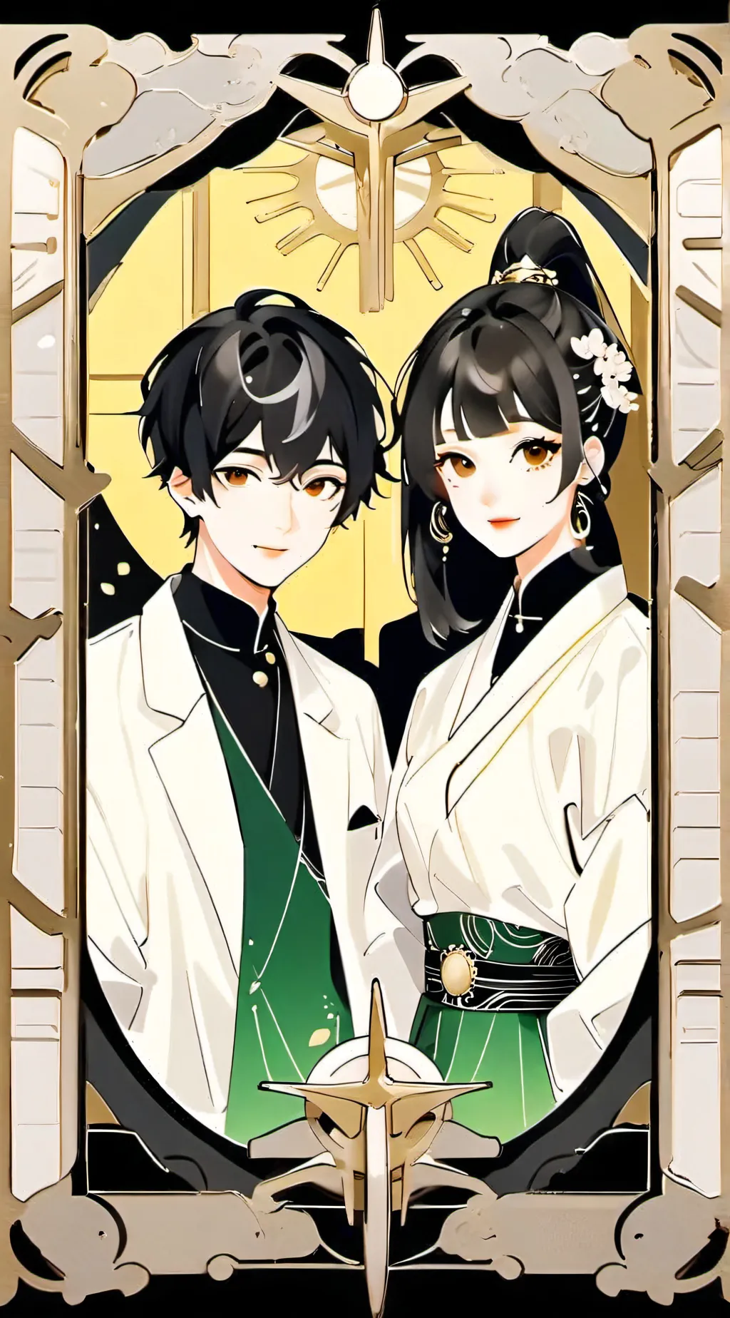 ai character: Douma vs Akaza  background