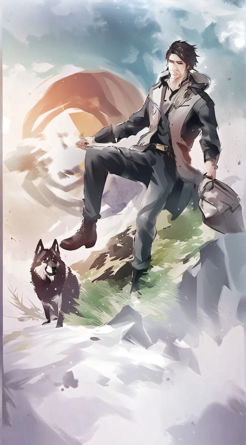 ai character: Bubble background