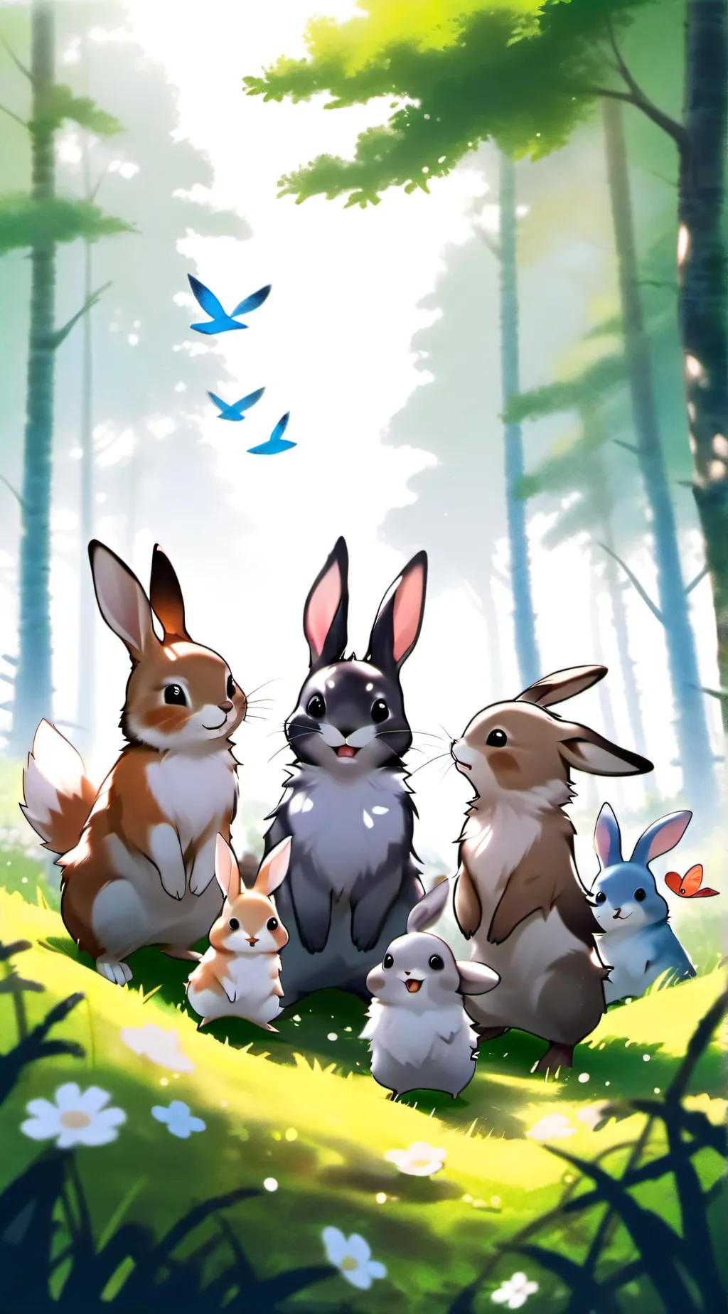 ai character: SMILING CRITTERS background