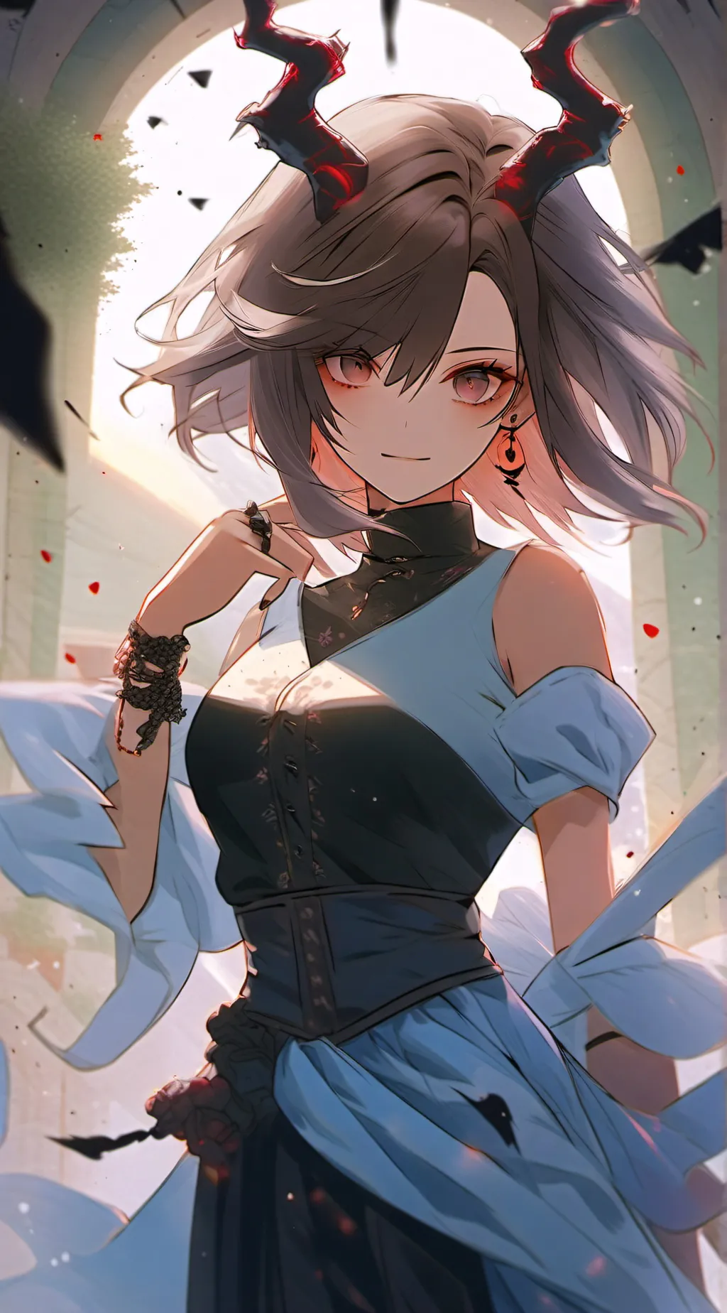 ai character: 𖤐-Lina-𖤐 background