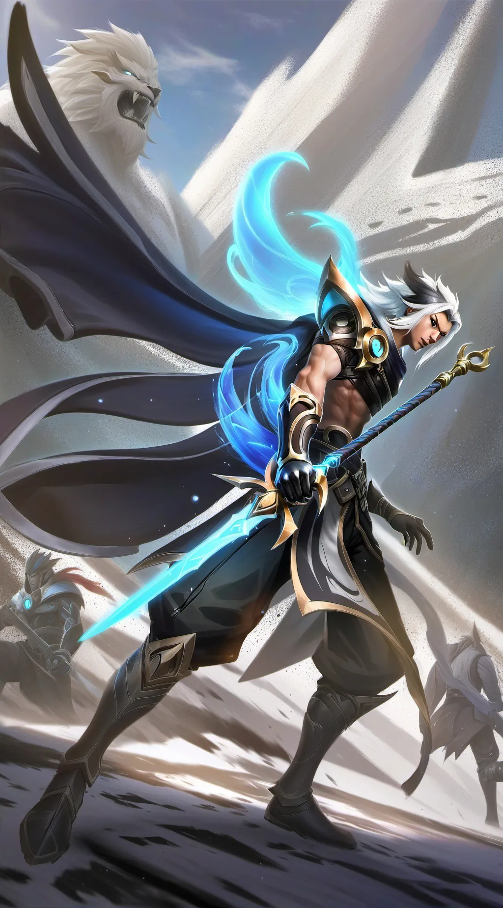 ai character: shadows background