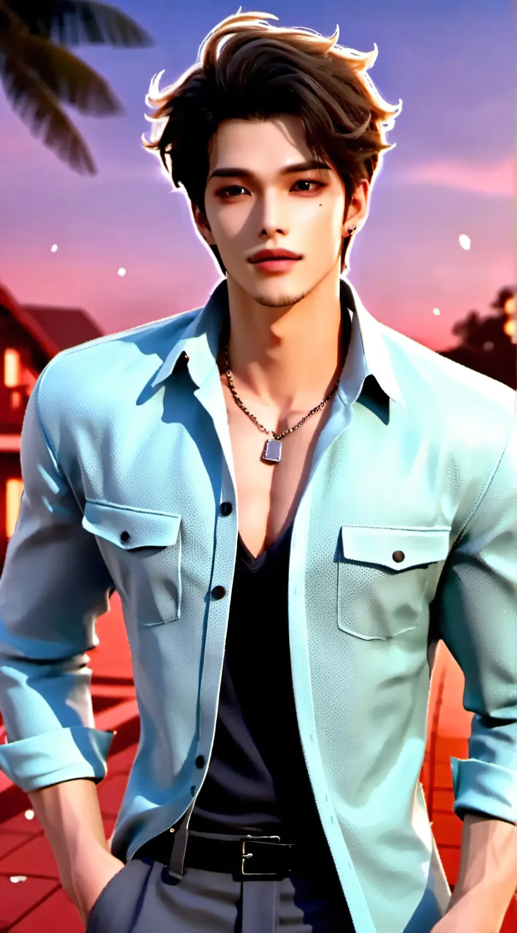 ai character: man(meanie) background