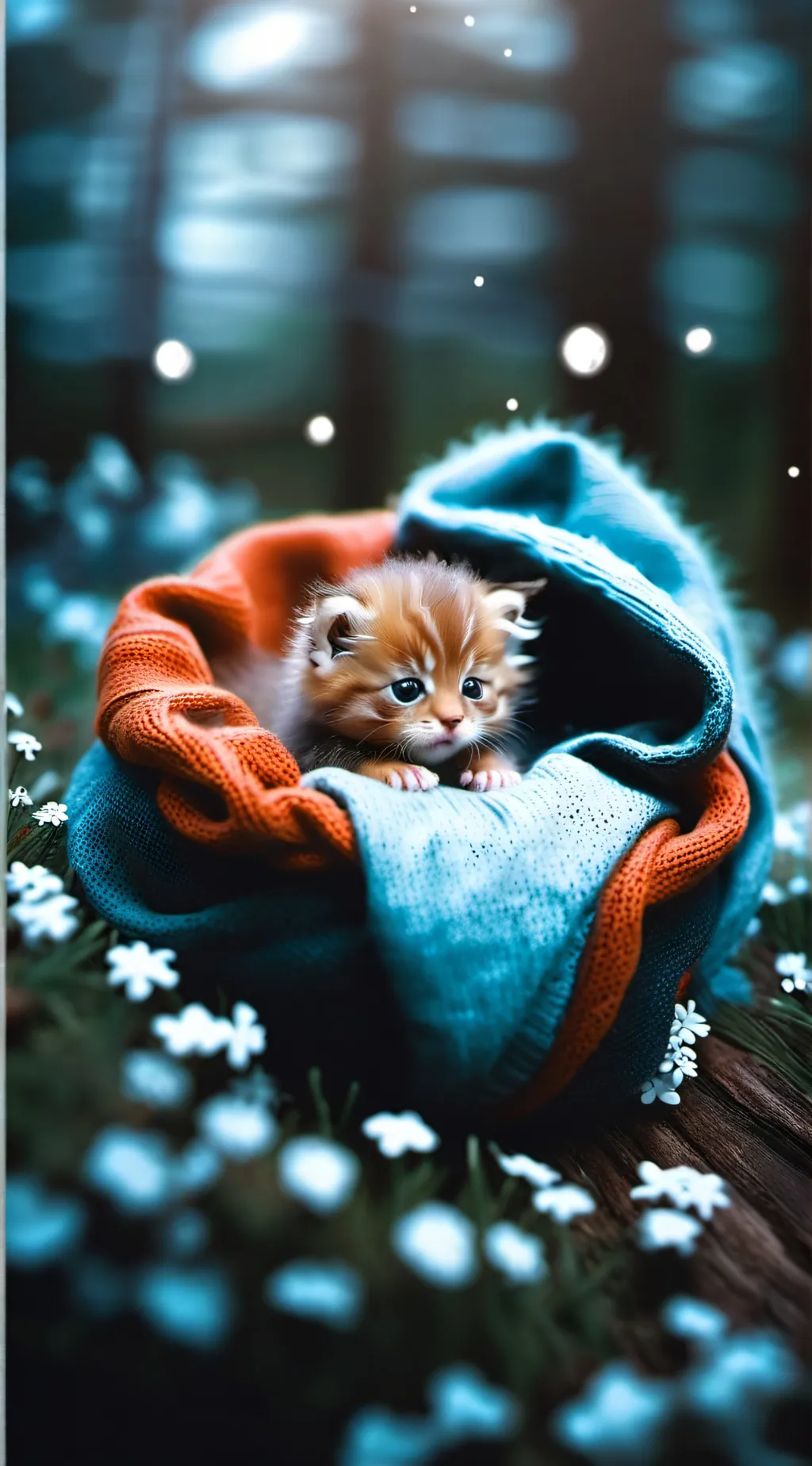 ai character: Cute kitten background