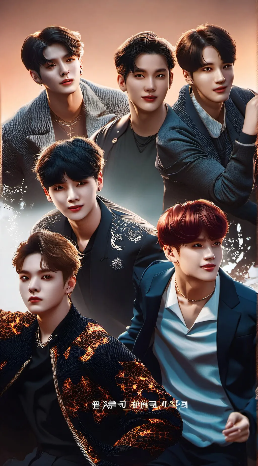 ai character: Sydney,jimin,jk,v, background